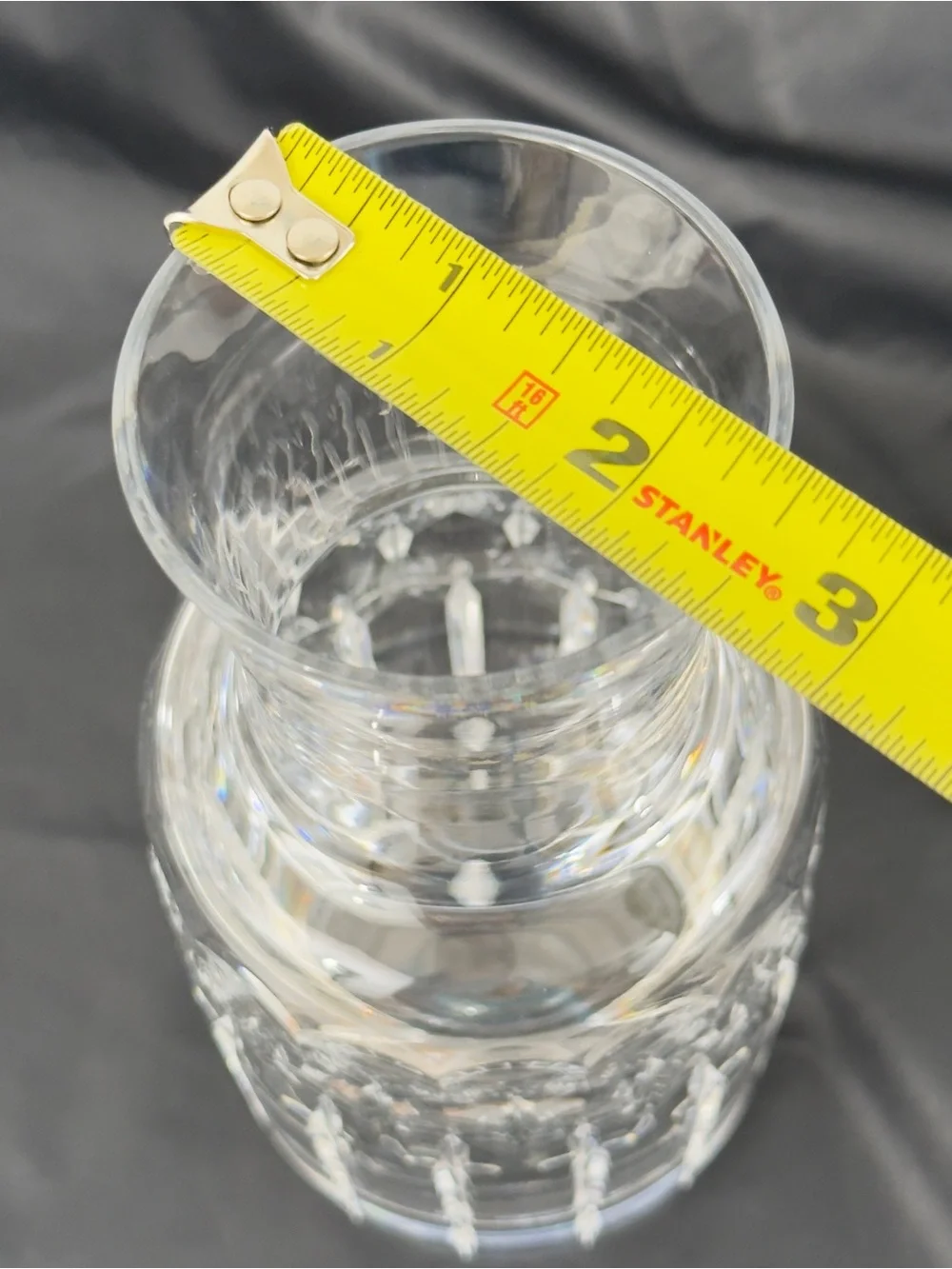 Vintage Atlantis “Omega Pattern” Crystal Vase or Carafe Hand Crafted in Portugal